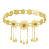 N-7651 New Boho Gold Metal Coin Long Tassel Crystal Belly Dance Waist Chains for Women Indian Holiday Party Body Jewelry
