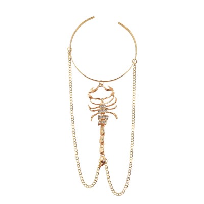 B-1218 Exaggerated Gold Silver Color Metal Scorpion Arm Bangles for Women Armband Party Jewelry Gift