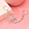 R-1569  Women Fashion Punk Alloy Scorpion Flash Drill Index Finger Ring  Elastic Jewelry Rings