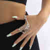 R-1569  Women Fashion Punk Alloy Scorpion Flash Drill Index Finger Ring  Elastic Jewelry Rings