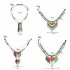 N-7811 Bohemian Beads Necklaces For Women Colorful Tassels Ethnic Drop Dangle Acrylic Chokers Necklaces