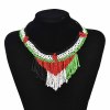 N-7811 Bohemian Beads Necklaces For Women Colorful Tassels Ethnic Drop Dangle Acrylic Chokers Necklaces