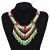 N-7811 Bohemian Beads Necklaces For Women Colorful Tassels Ethnic Drop Dangle Acrylic Chokers Necklaces