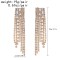 E-6481 Luxury Crystal Long Tassel Drop Earrings for Women Bridal Wedding Party Jewelry Valentine's Day Gift