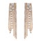 E-6481 Luxury Crystal Long Tassel Drop Earrings for Women Bridal Wedding Party Jewelry Valentine's Day Gift