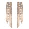 E-6481 Luxury Crystal Long Tassel Drop Earrings for Women Bridal Wedding Party Jewelry Valentine's Day Gift