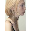 E-6481 Luxury Crystal Long Tassel Drop Earrings for Women Bridal Wedding Party Jewelry Valentine's Day Gift