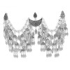 N-7812 Multi-layered Leaf Tassels Hook Hairband Vintage Silver Moon Drop Jewelry Accessories
