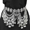 N-7812 Multi-layered Leaf Tassels Hook Hairband Vintage Silver Moon Drop Jewelry Accessories