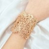 B-1220 Hollow Craved Flower & Leaf Bracelets For Women Punk Party Ethnic Gypsy Bracelets Female