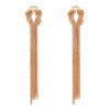 E-6483 Gold Knot Braid Drop Statement Earring Long Tassel Bridal Wedding Dangle For Women Girls Jewelry Birthday Gift