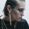 E-6483 Gold Knot Braid Drop Statement Earring Long Tassel Bridal Wedding Dangle For Women Girls Jewelry Birthday Gift