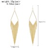 E-6485 New Fashion Gold Silver Color Metal Long Line Tassel Dangle Drop Earrings for Women Holiday Party Jewelry