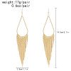 E-6486 Sparkly Tear Drop Statement Dangle Long Tassel Bridal Wedding Earring For Women Girls Party Jewelry