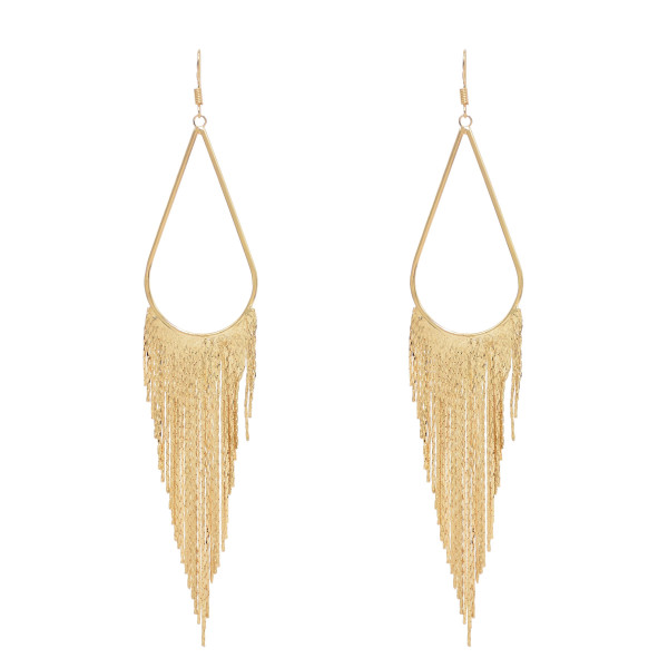 E-6486 Sparkly Tear Drop Statement Dangle Long Tassel Bridal Wedding Earring For Women Girls Party Jewelry