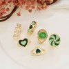 R-1572 6 PCS Ring Sets For Women Green Love Vintage Number Ring Party Finger Jewelry Sets