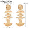 E-6488 New Retro Gold Extravagant Design Spliced Fishbone Earrings Women Bohemian Holiday Party Jewelry Gift