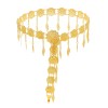 N-7822 Indian Gold Metal Flower Leaf Tassel Belly Chains for Women Dance Party Body Jewelry Accessories