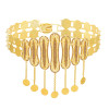 N-7823 Coin Tassel Rhinestone Hollow Carved Dress Body Chain Dancing Belly Chain Boho Ethnic Waist Chains for Women Girls