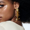 E-6488 New Retro Gold Extravagant Design Spliced Fishbone Earrings Women Bohemian Holiday Party Jewelry Gift