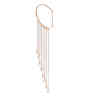 New Long Fringe Gold Flower Pearl Drop Earrings for Women Bridal Wedding Party Jewelry Gift
