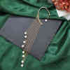 E-6492 New Elegant Women Pearl Ear Cuff Without Pierced Long Tassel Clip on Earrings Holiday Party Jewelry Gift
