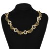 N-7824 Rhinestones Chokers Necklaces For Women Statement Charms Glossy Metal Baroque Necklaces Jewelry
