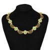 N-7824 Rhinestones Chokers Necklaces For Women Statement Charms Glossy Metal Baroque Necklaces Jewelry