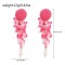 E-6495 Handmade Resin Beads Big Yarn Flower Dangle Earrings for Women Bohemian Holiday Party Jewelry Gift