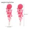 E-6495 Handmade Resin Beads Big Yarn Flower Dangle Earrings for Women Bohemian Holiday Party Jewelry Gift