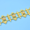 N-7827 Coin Tassel Rhinestone Hollow Flower Body Chain Dancing Belly Chain Boho Ethnic Waist Chains for Women Girls