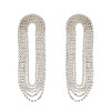 E-6499  Luxury Exaggerated Large Crystal Rhinestone Long Tassel Pendant Earrings Ladies Nightclub Party Wedding Jewelry Gifts
