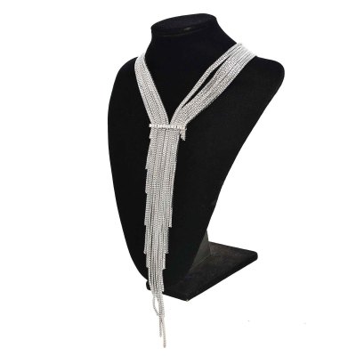 N-7836 Long Tassels Women Chokers Necklaces Gypsy Baroque Alloy Glossy Metal Charms Statement Necklaces