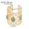 B-1222 Gold Hollow Turquoise Rhinestone Bracelet Arm Cuff For Women Girls Party Jewelry Gift