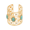 B-1222 Gold Hollow Turquoise Rhinestone Bracelet Arm Cuff For Women Girls Party Jewelry Gift
