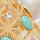 B-1222 Gold Hollow Turquoise Rhinestone Bracelet Arm Cuff For Women Girls Party Jewelry Gift