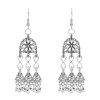 E-6503 Women Boho  Antique Silver Gypsy Indian Tribal Ethnic Dangle Earrings