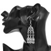 E-6503 Women Boho  Antique Silver Gypsy Indian Tribal Ethnic Dangle Earrings