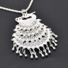 N-7837 New 2023 Spring Fashion Boho Women's Party Jewelry Gift National Alloy Necklace Peacock Tassel Necklace Jewelry
