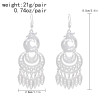 E-6502 Silver Phoenix Earrings Tassels Dangle Birthday Jewelry Gifts for Women's Girl Christmas Graduation Party