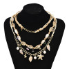 Ethnic Beach Natural Sea Shell Starfish Conch Pearl Rope Chain Necklace Choker For Women Girl Vacation Traveling Jewerly