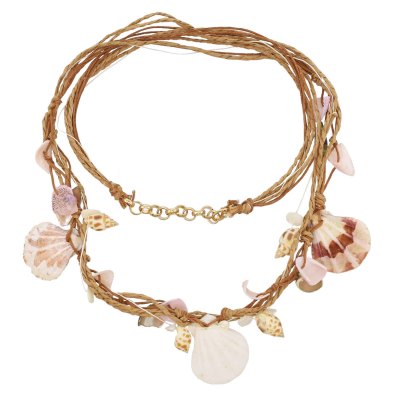 N-7840 Shell Chokers Necklaces For Women Handmade Indian Bohemian Ethnic Pendant Rope Necklace