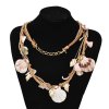 N-7840 Shell Chokers Necklaces For Women Handmade Indian Bohemian Ethnic Pendant Rope Necklace