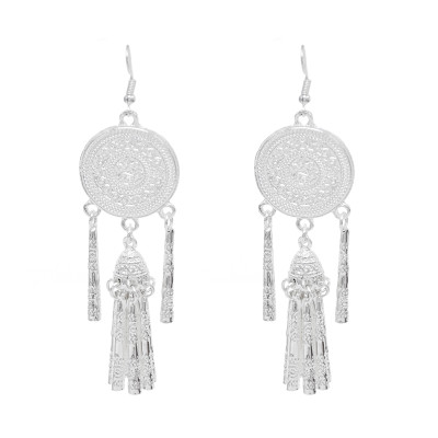 E-6506 Bohemian Style National Fashion Alloy Earrings Tassel Earrings Jewelry Suitable for Girls' Holiday Party Graduation Gifts