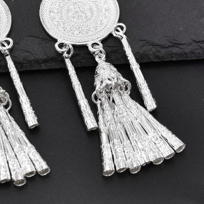 E-6506 Bohemian Style National Fashion Alloy Earrings Tassel Earrings Jewelry Suitable for Girls' Holiday Party Graduation Gifts