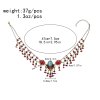 N-7848 Turquoise Pendant Necklaces For Women Bohemian Ethnic Stone Tassels Statement Chains Necklace