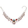 N-7848 Turquoise Pendant Necklaces For Women Bohemian Ethnic Stone Tassels Statement Chains Necklace