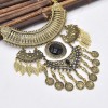 N-7846 New Gypsy Vintage Large Geometric Leaf Tassel Pendant Necklace Earrings Women's Tribal Party Jewelry Set