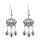 E-6507 Vintage Chinese Style Long Life Lock Access Safety Words Bell Tassel Pendant Earrings