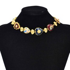N-7853 Alloy Heart Chokers Necklaces For Women Charms Baroque Gypsy Statement Necklaces Female